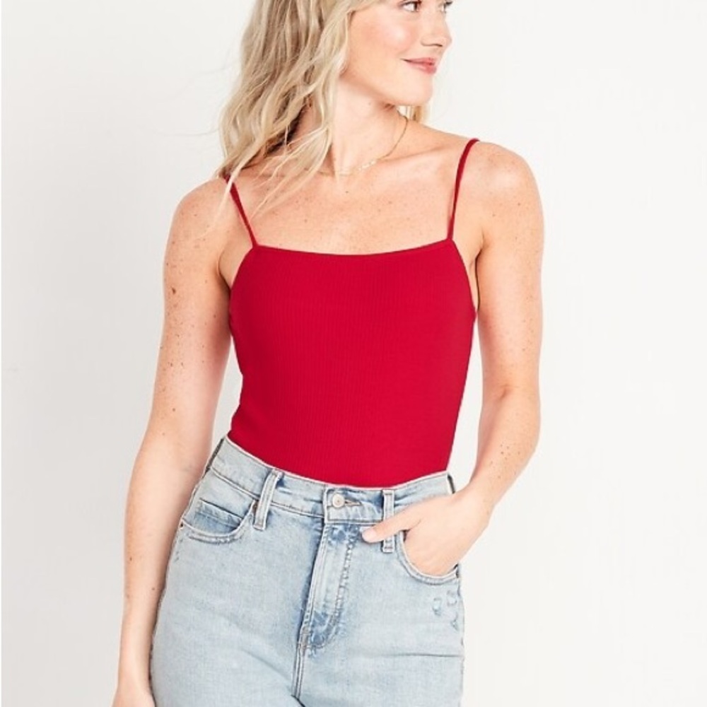 Fitted Cami Rib-Knit Bodysuit